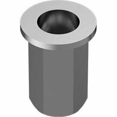 BSC PREFERRED Heavy Duty Twist-Resistant Rivet Nut M8 x 1.25 Interior Thread 0.8 - 4.0mm Material Thickness, 10PK 90720A530